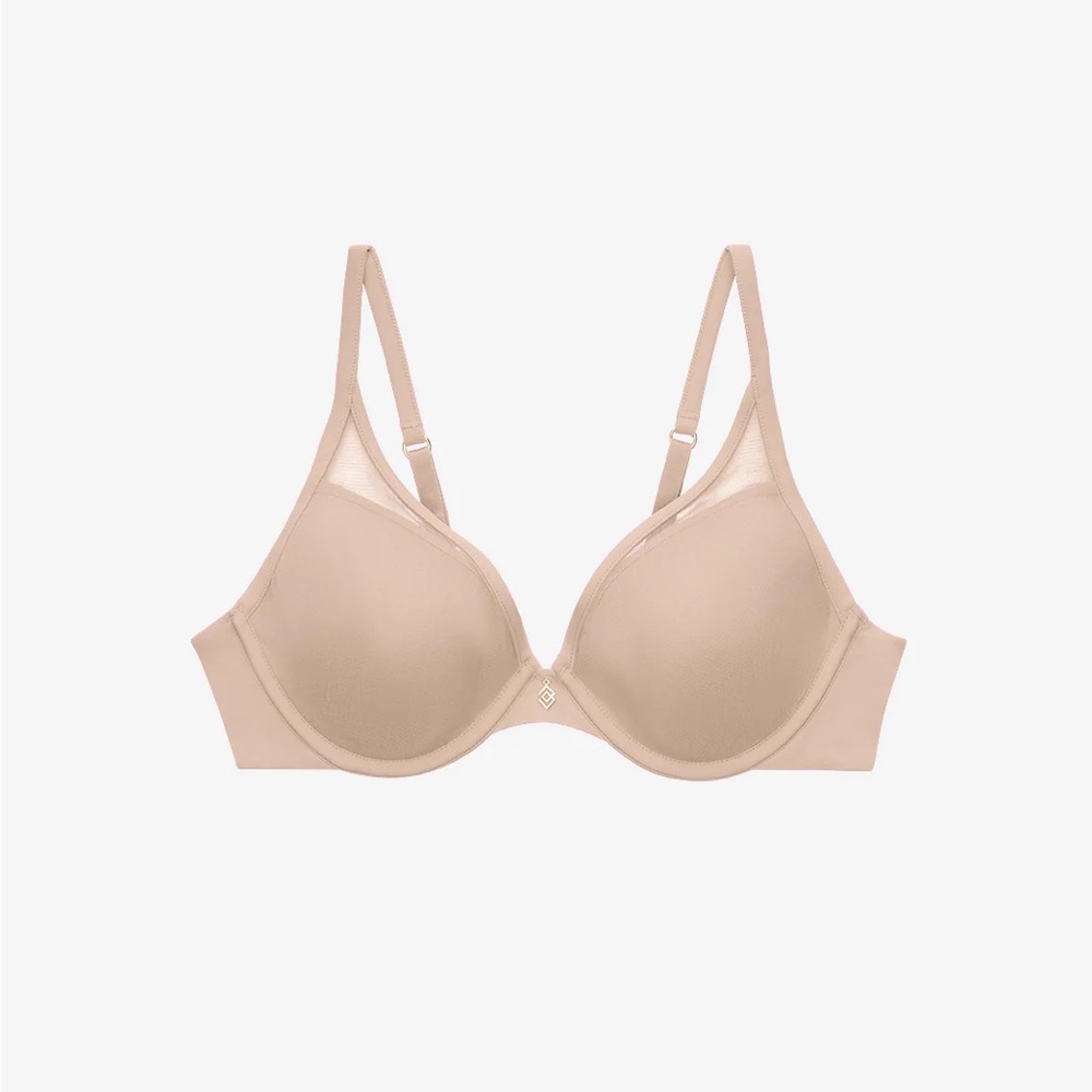 Thirdlove 24/7 Classic Contour Plunge Bra Size 32H Tan Underwire